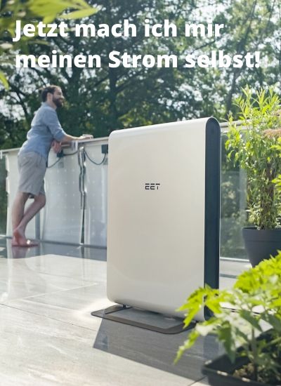 EET Stromspeicher auf Terasse